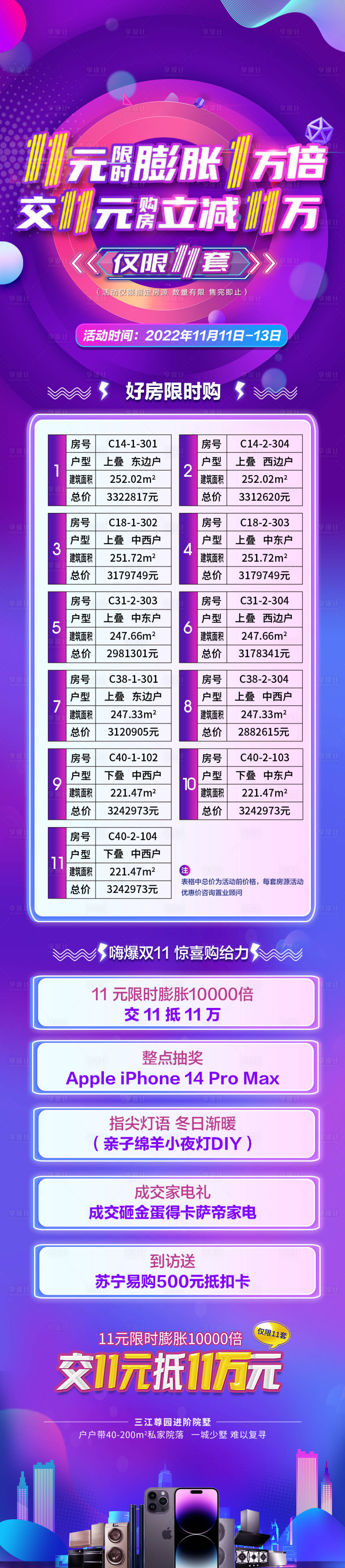 源文件下載【享設(shè)計(jì)】搜索編號(hào)：15410013742552947【地產(chǎn)雙十一長(zhǎng)圖】