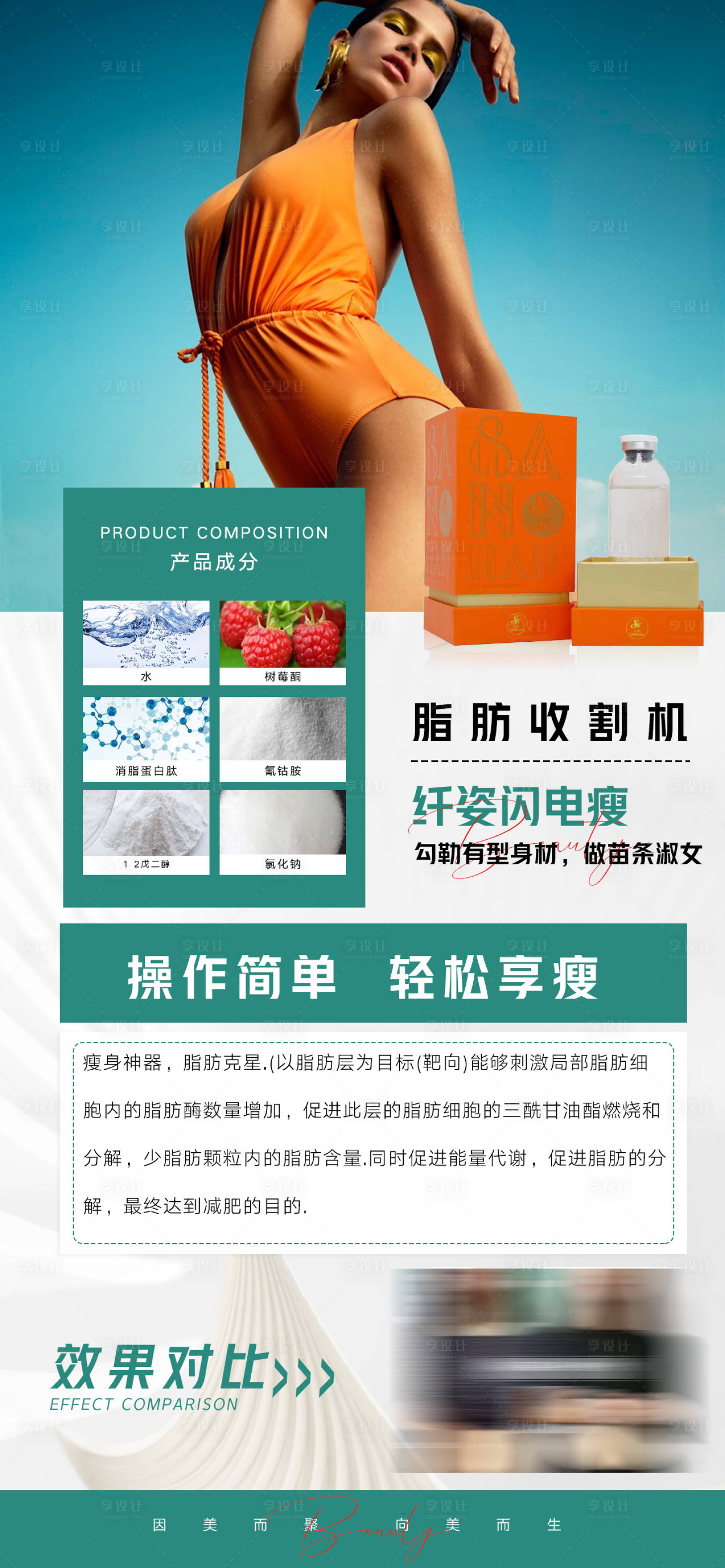 源文件下载【轻医美美业减肥瘦身塑型产品海报】编号：93350014264395472