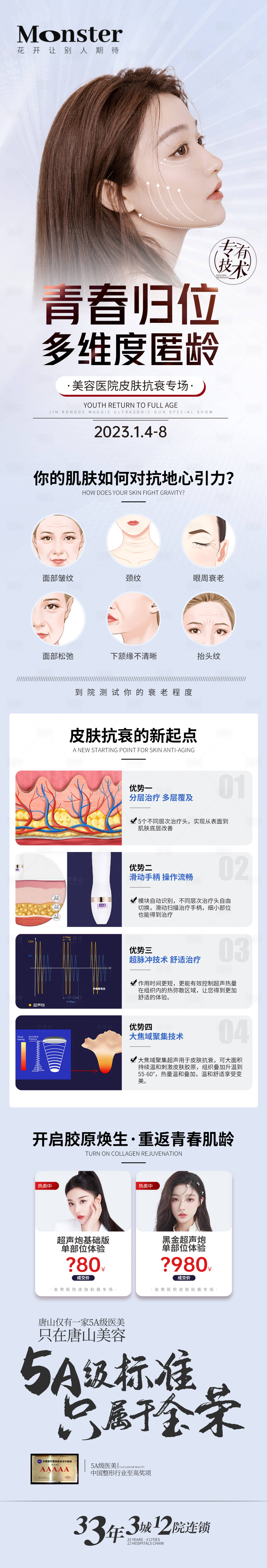 源文件下載【享設計】搜索編號：81820014131456622【醫美超聲炮專題長圖】