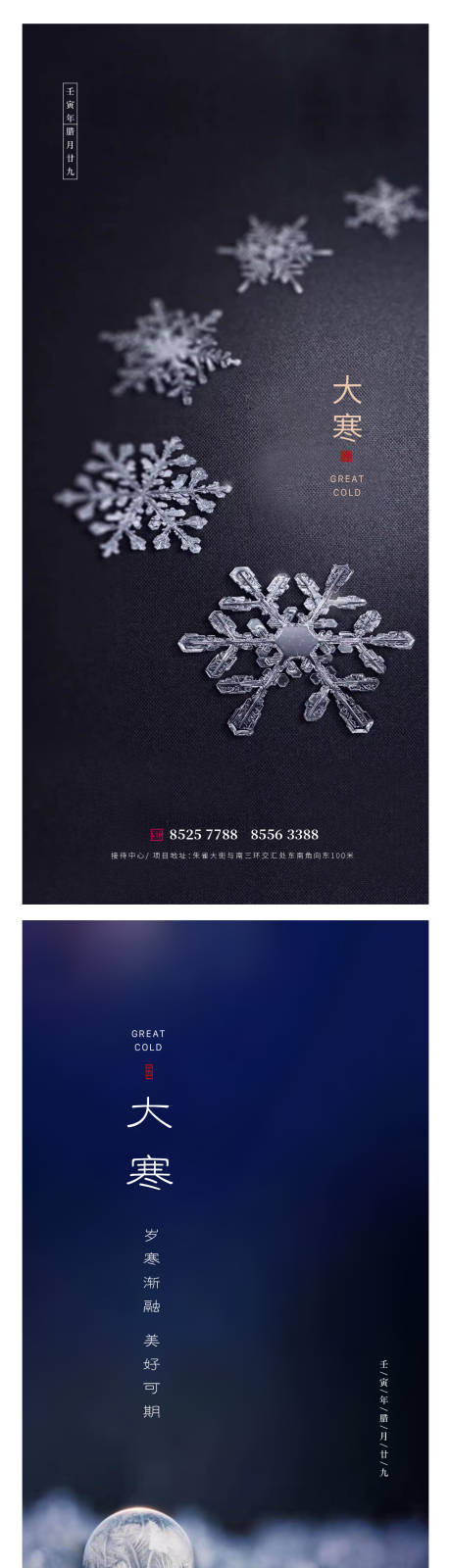 源文件下载【大寒节气系列海报】编号：81940014075147257