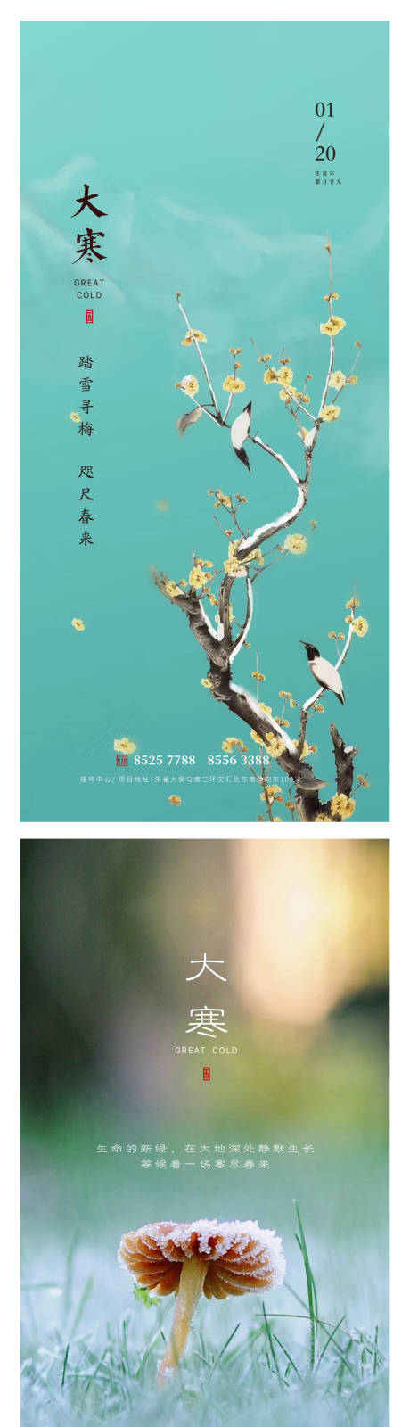 源文件下載【享設(shè)計】搜索編號：18270014075055244【大寒節(jié)氣系列海報】