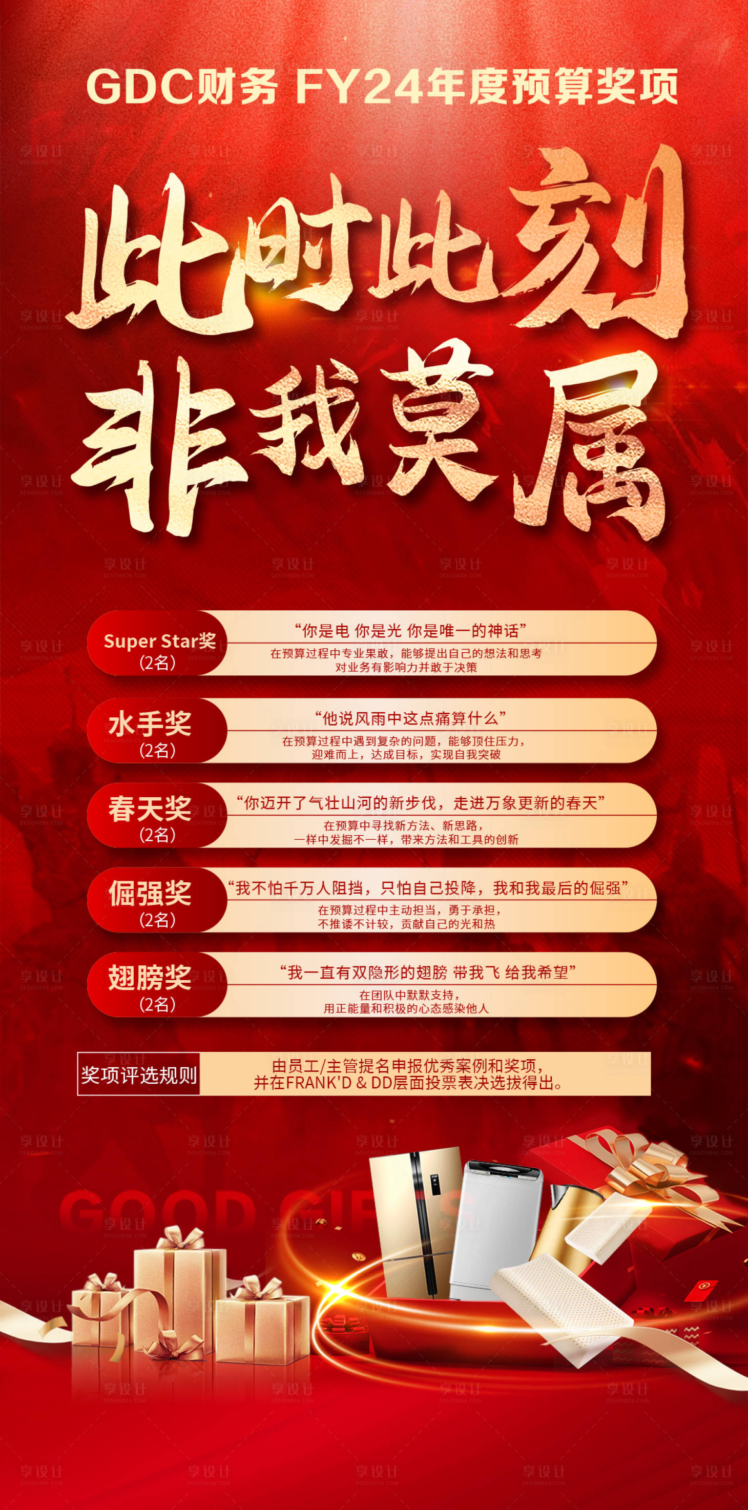 源文件下载【享设计】搜索编号：17920014152284684【房地产年终奖红金活动海报】