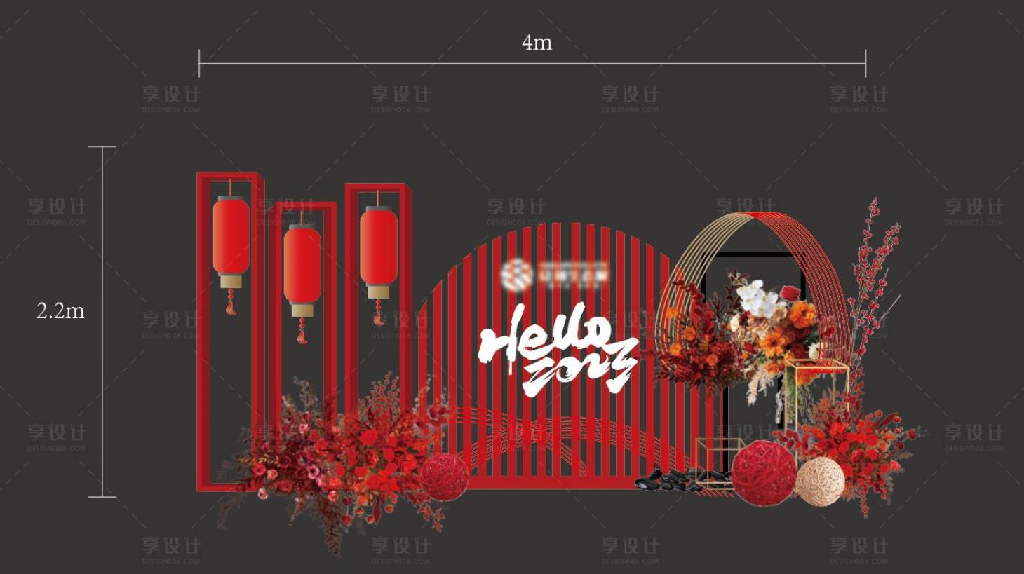 源文件下载【享设计】搜索编号：78170014176654098【房地产国风美陈DP点展示装饰】
