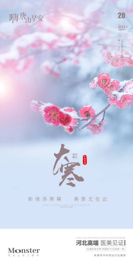 源文件下載【享設計】搜索編號：63120014296694339【醫美大寒海報】