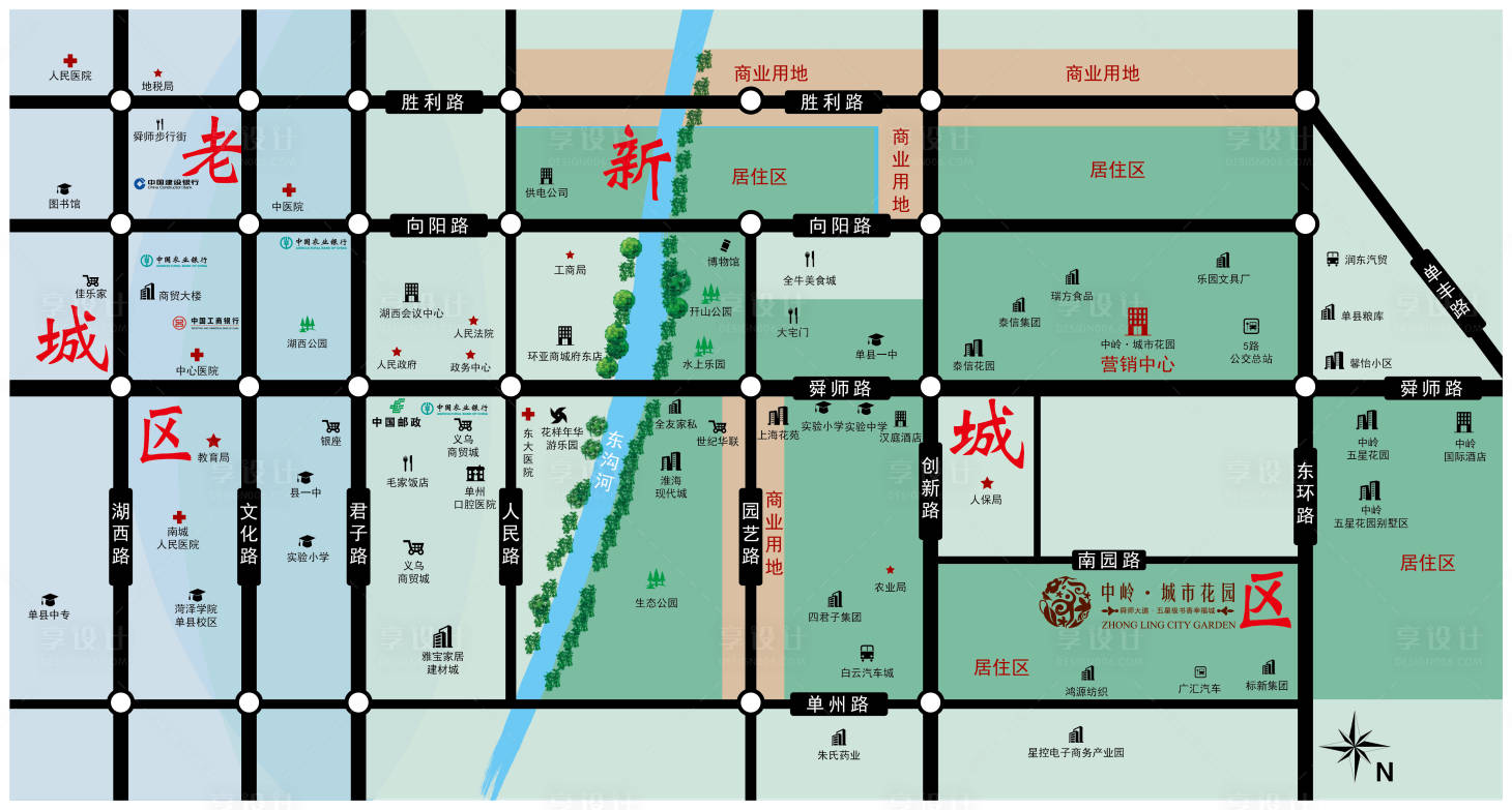 源文件下载【享设计】搜索编号：99630014233705745【地产区位海报】