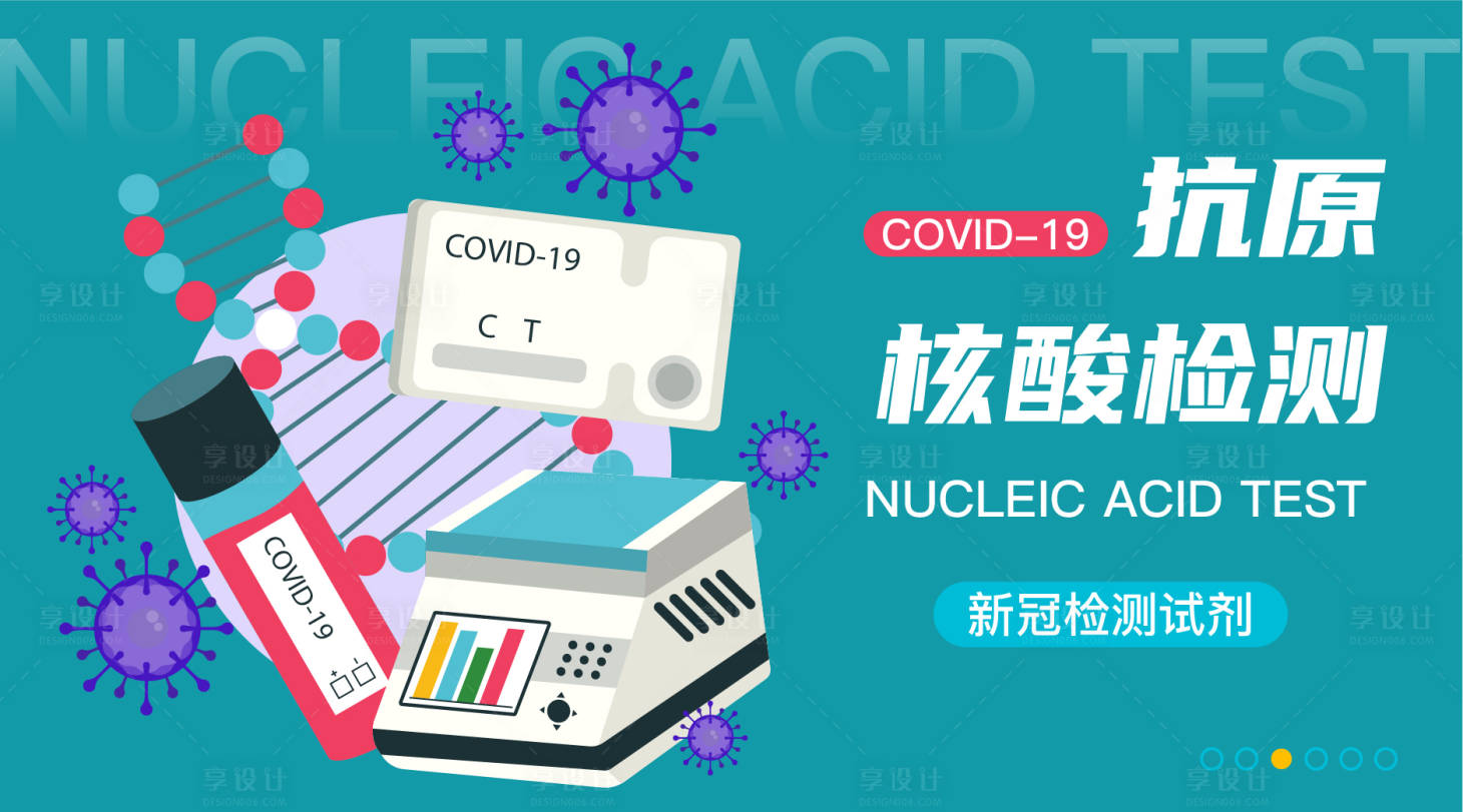 源文件下載【享設計】搜索編號：23940014077351315【抗原核酸檢測海報展板】