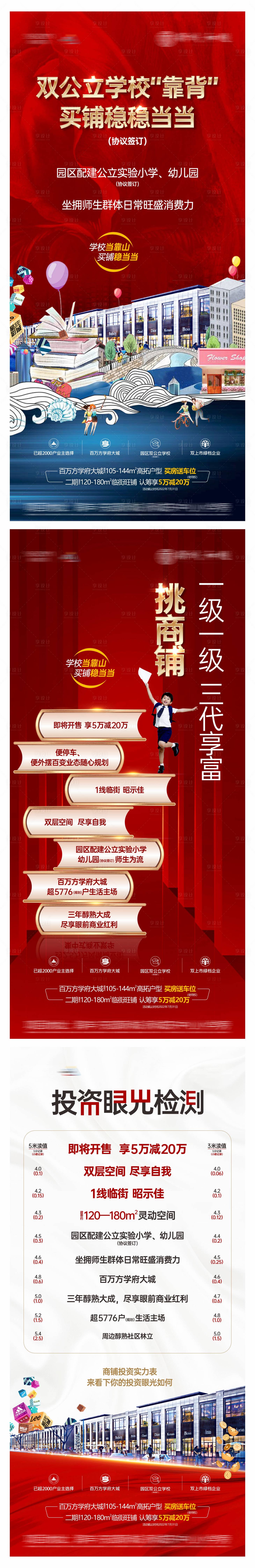 源文件下载【享设计】搜索编号：21400014214408831【学区商铺海报系列】