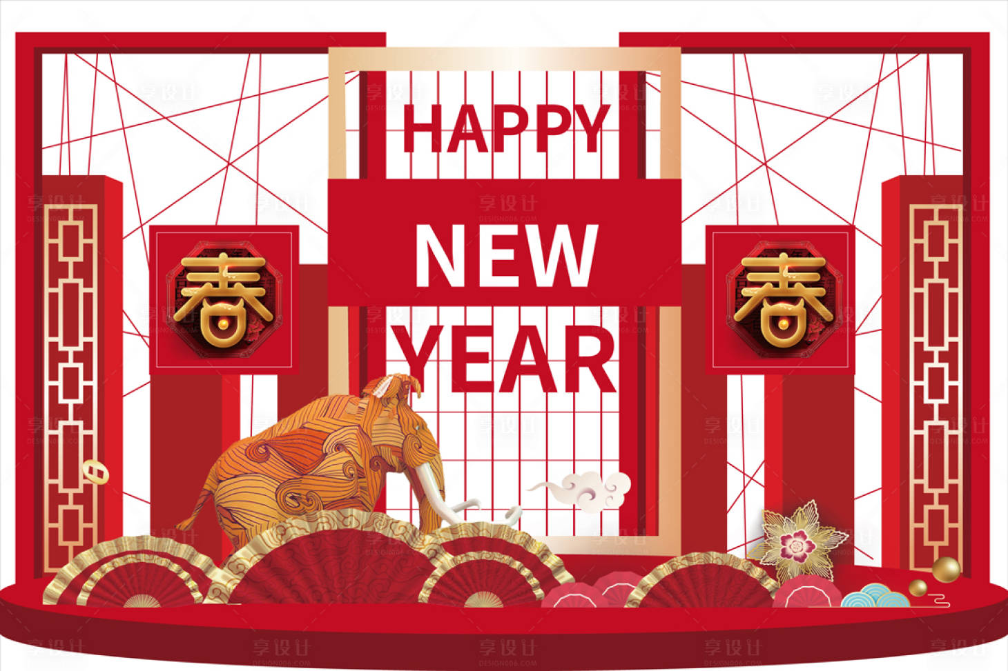 源文件下載【享設計】搜索編號：91430014119197571【新年堆頭美陳】