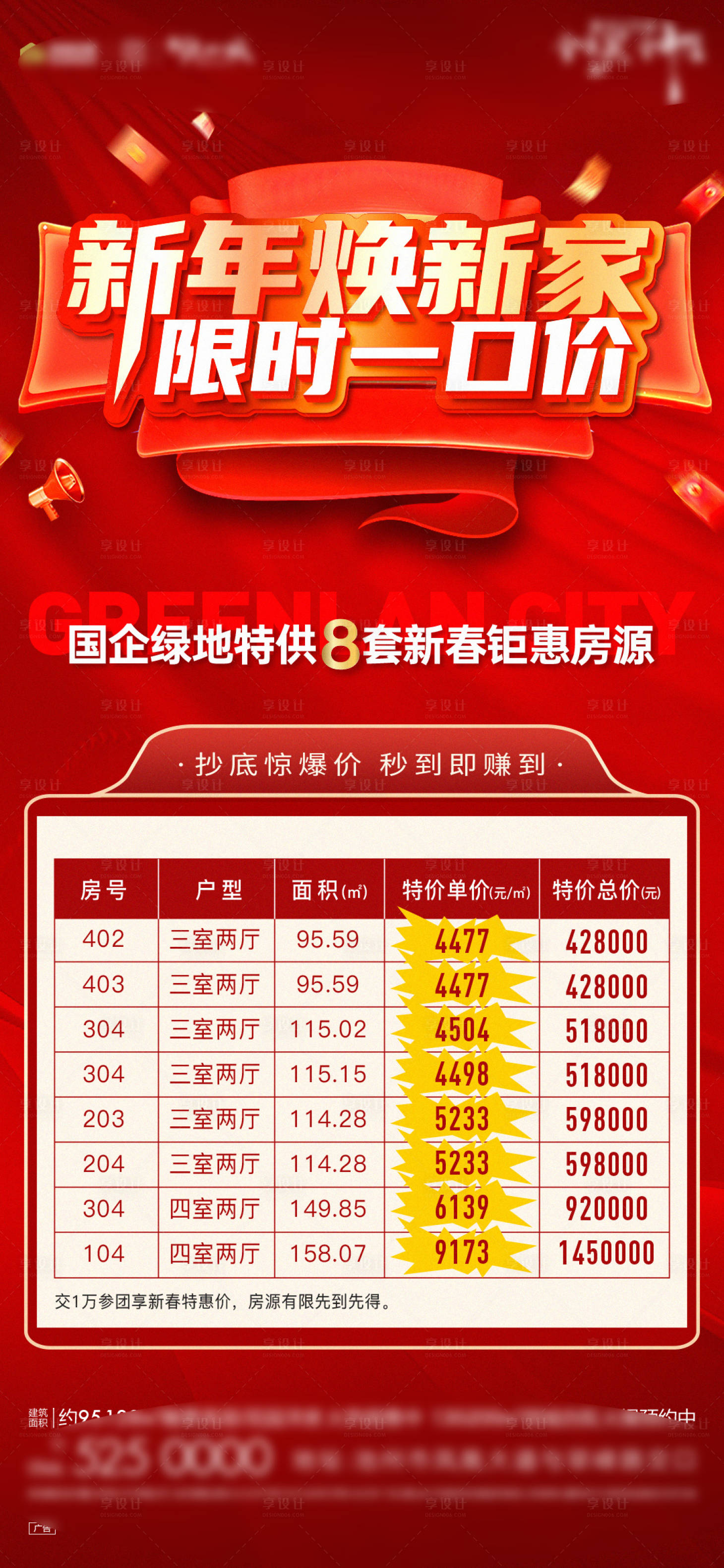 源文件下载【地产新春特价房海报】编号：47670014346159348