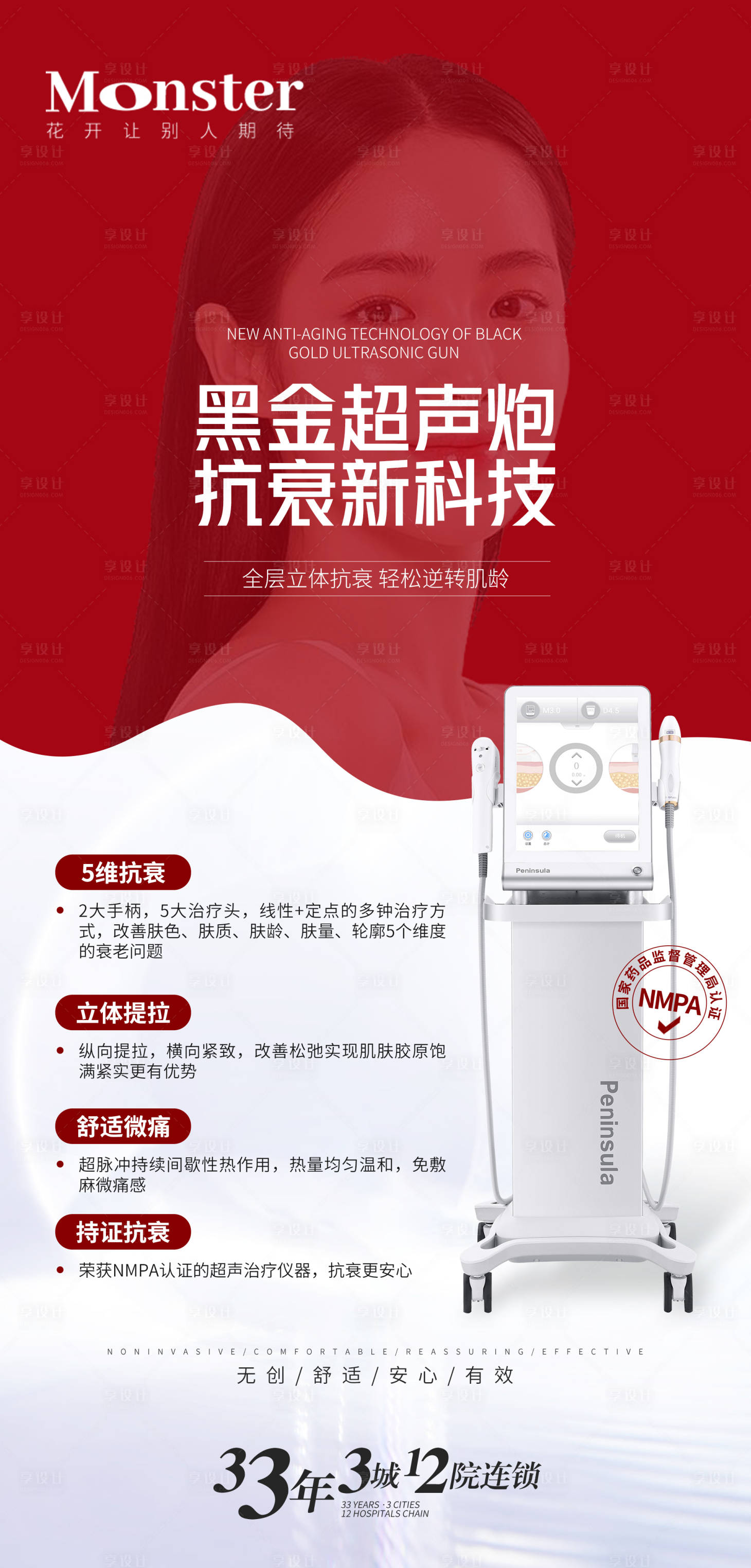 源文件下載【享設計】搜索編號：66740014091668189【醫美超聲炮海報】