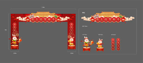 编号：20230103103941085【享设计】源文件下载-兔年门头