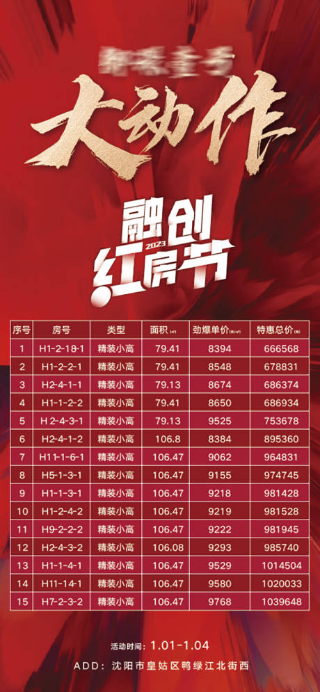 源文件下載【房地產(chǎn)年終紅房節(jié)優(yōu)惠房源海報(bào)模板】編號(hào)：58490014101849102