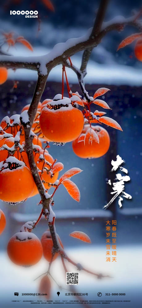 大寒节气海报 