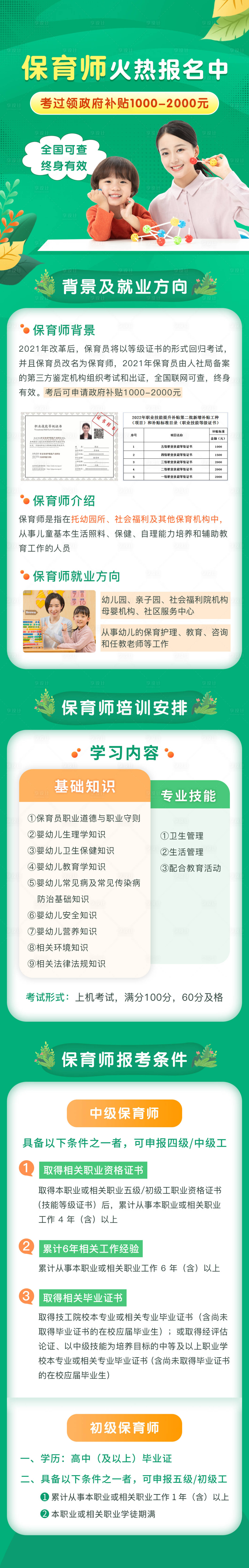 源文件下載【享設(shè)計(jì)】搜索編號(hào)：35190014381352419【保育師介紹長圖教育培訓(xùn)】