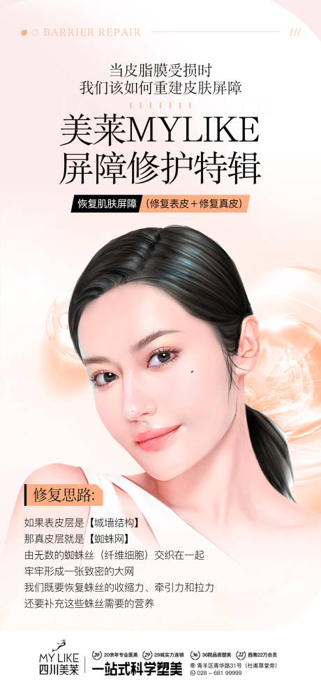 源文件下载【医美屏障修复科普海报】编号：26750014080818859