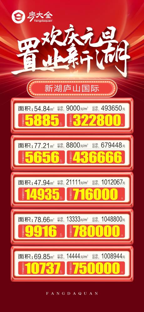 源文件下载【新年特价房海报】编号：68650014078892117