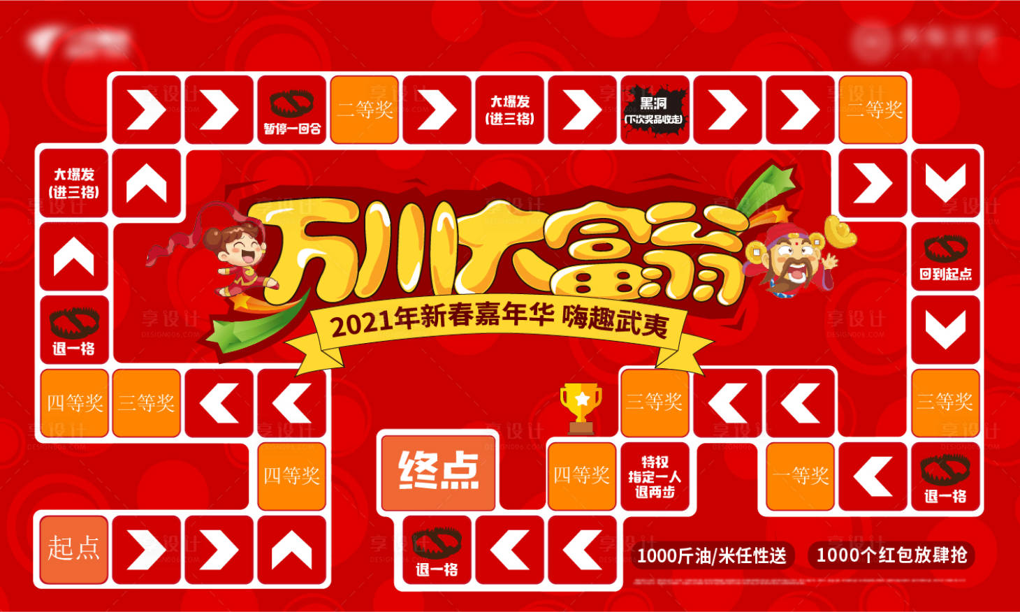 源文件下載【享設計】搜索編號：24300014202361887【大富翁桌游活動視覺】