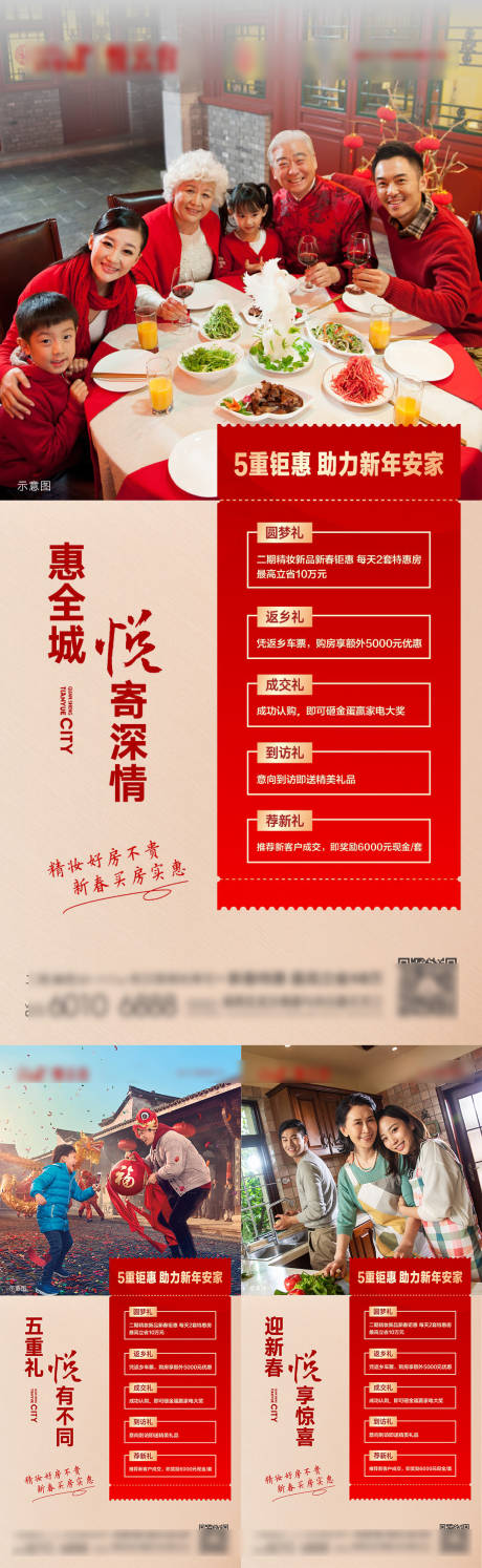 源文件下载【置业五重礼海报】编号：88650014084859247