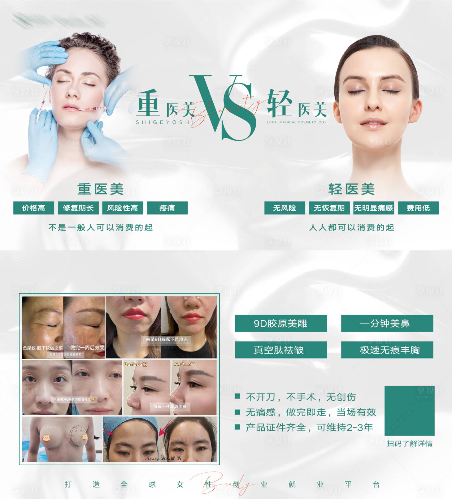 源文件下載【享設計】搜索編號：75410014191007691【醫美輕醫美項目活動展板】
