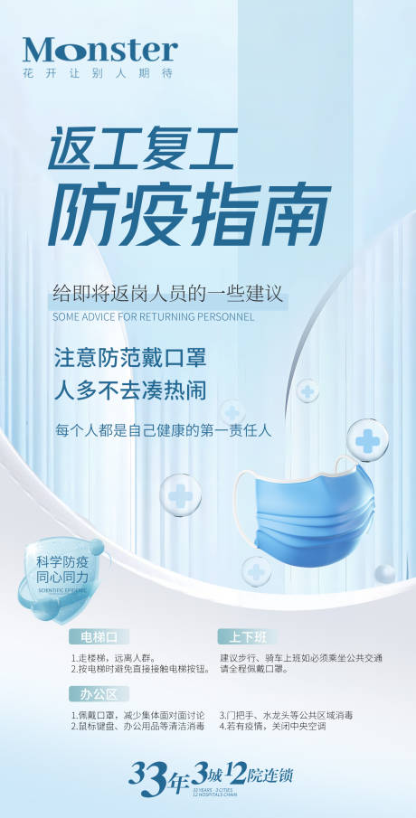 源文件下载【享设计】搜索编号：28950014091671428【医美防疫海报】