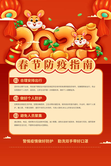 源文件下载【防护防疫宣传海报】编号：20230106182138369