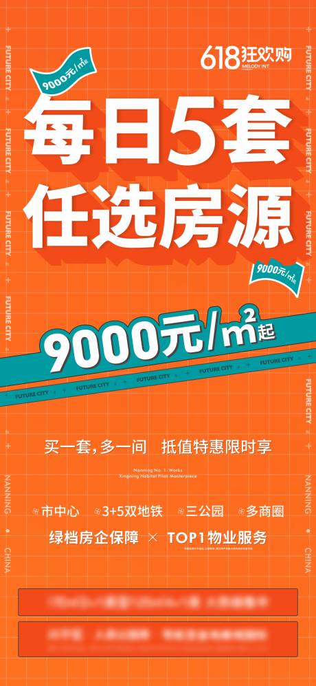 地产政策橙色海报-源文件【享设计】