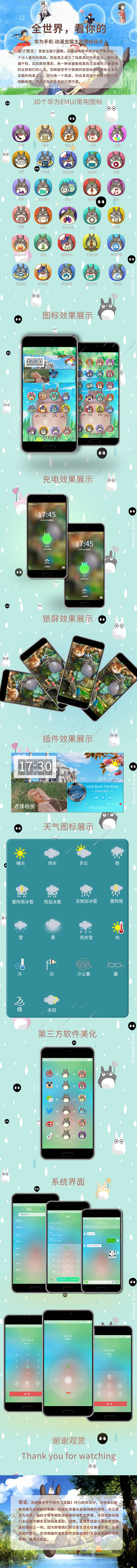 源文件下载【享设计】搜索编号：77960015029933579【华为手机动漫龙猫主题icon专题设计】