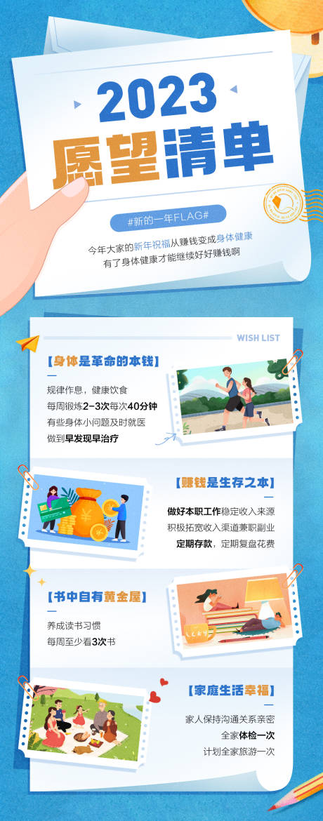 源文件下载【2023年愿望清单海报】编号：91820014456802582