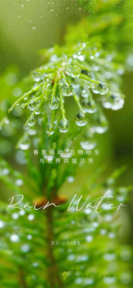 源文件下载【雨水节气海报】编号：20230220125129831