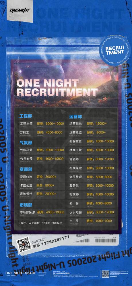 源文件下载【夜店酒吧招聘海报】编号：53960014744951438