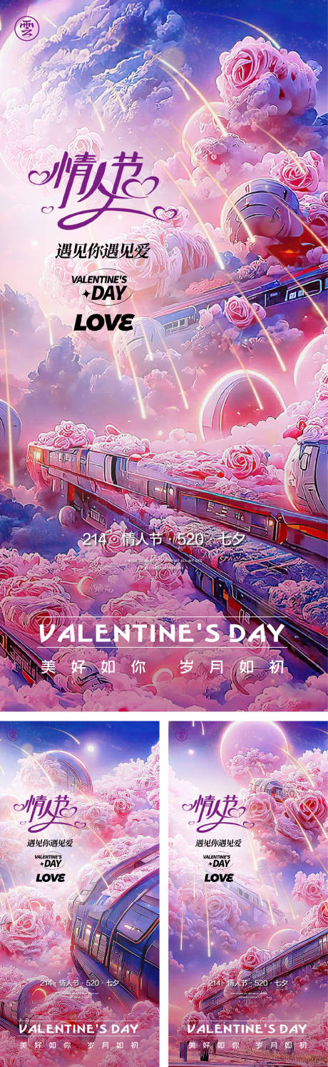 源文件下載【214520情人節七夕海報】編號：32720014516907471