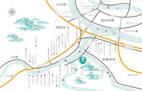源文件下载【区位图中式地图】编号：17010014527952818