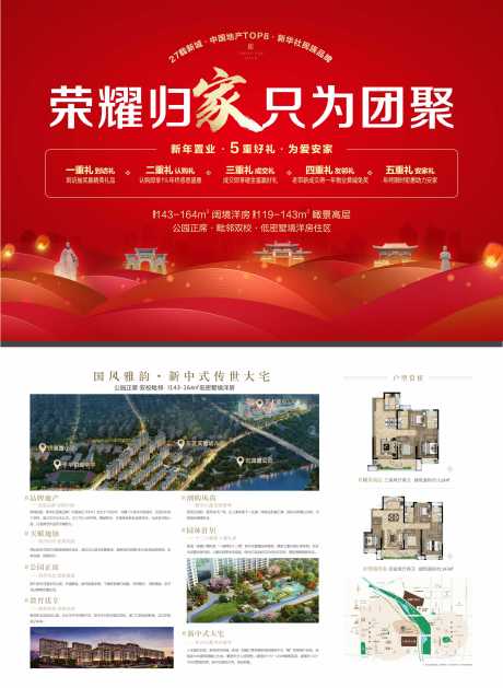 源文件下载【享设计】搜索编号：83420015043438708【地产新年置业五重礼活动DM】