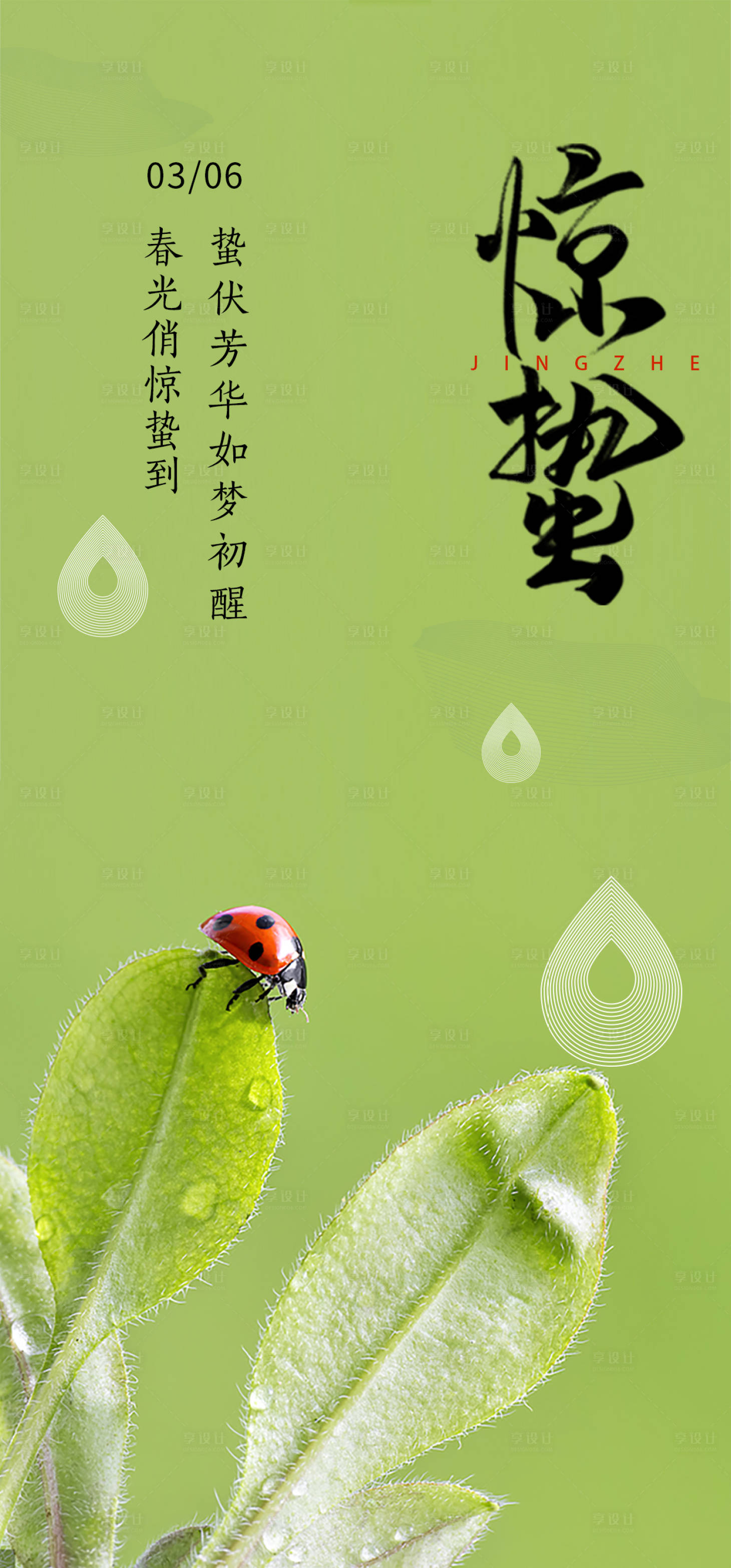 源文件下载【惊蛰节气海报】编号：72330014944126818