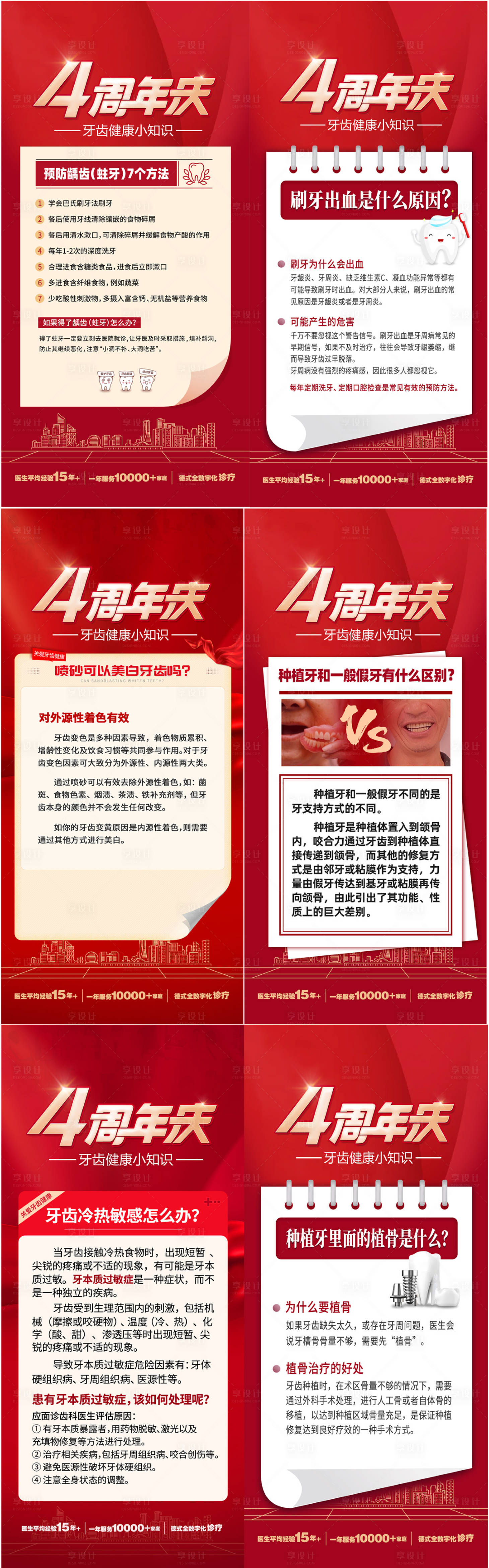 源文件下載【享設計】搜索編號：63050014828282062【齒科周年慶科普系列海報】