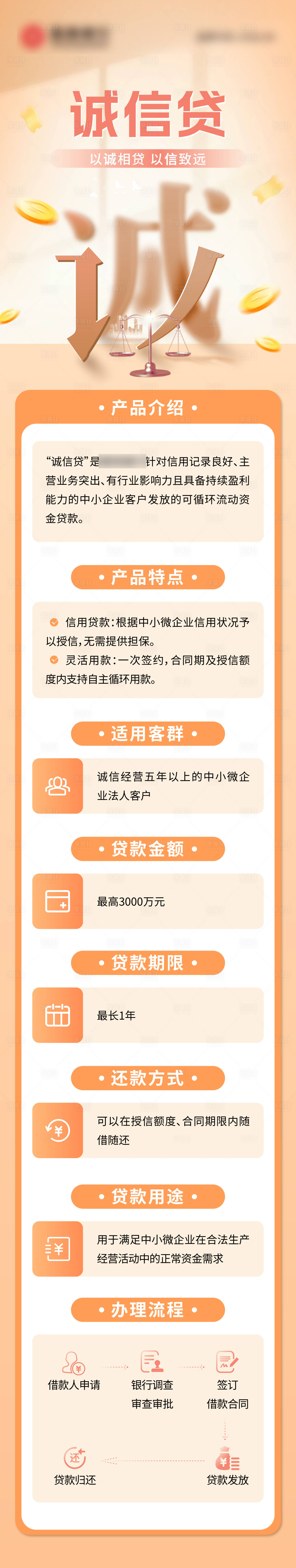 源文件下載【銀行金融貸款誠信長圖】編號：78350015035286197