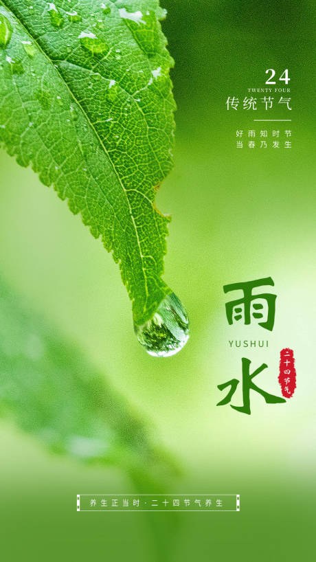 源文件下载【雨水节气宣传海报】编号：20230215212353080