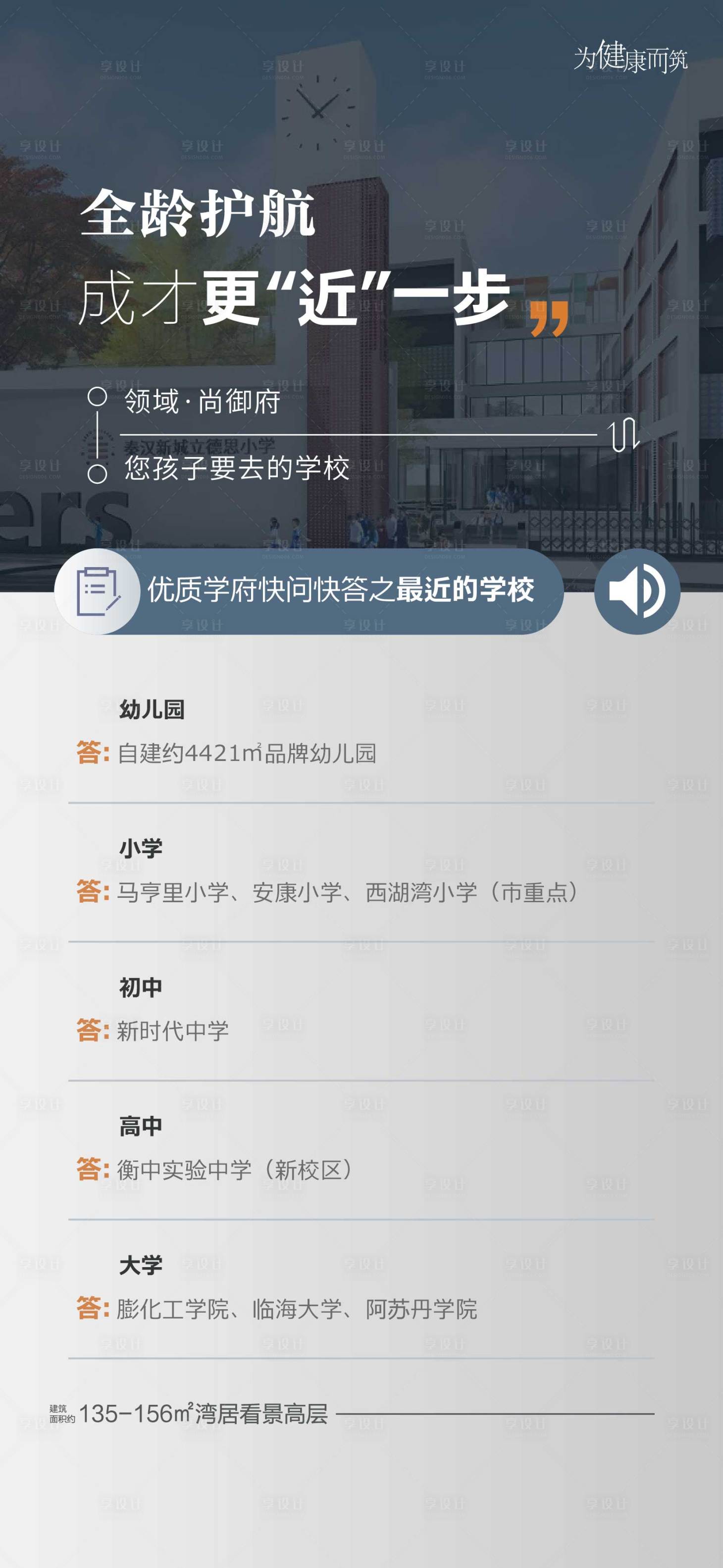 源文件下載【享設計】搜索編號：26160014546279688【房地產學區房價值點海報】