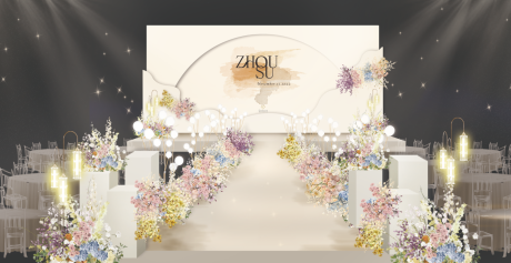 编号：20230215151313002【享设计】源文件下载-韩式香槟婚礼舞台