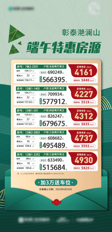 源文件下载【享设计】搜索编号：73290014864043943【端午特惠房源海报】