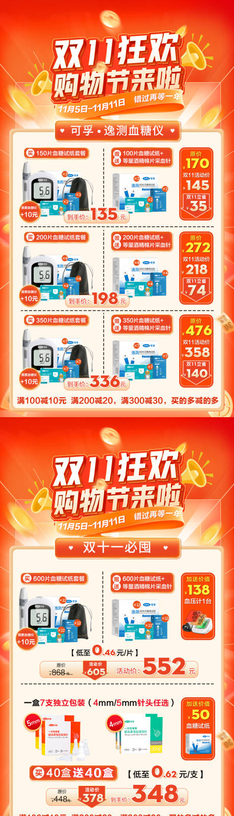 源文件下载【电商双十一海报】编号：77350014566061380