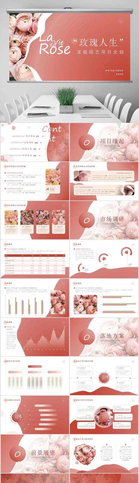 源文件下载【花卉项目企划模板】编号：19160015000704004