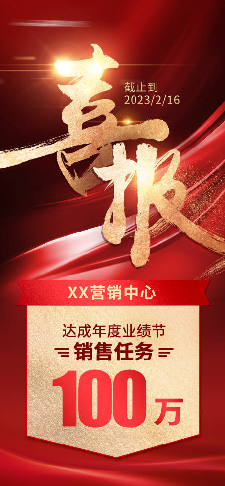 源文件下载【大气红色高端喜报战报总结海报】编号：52680015016896785