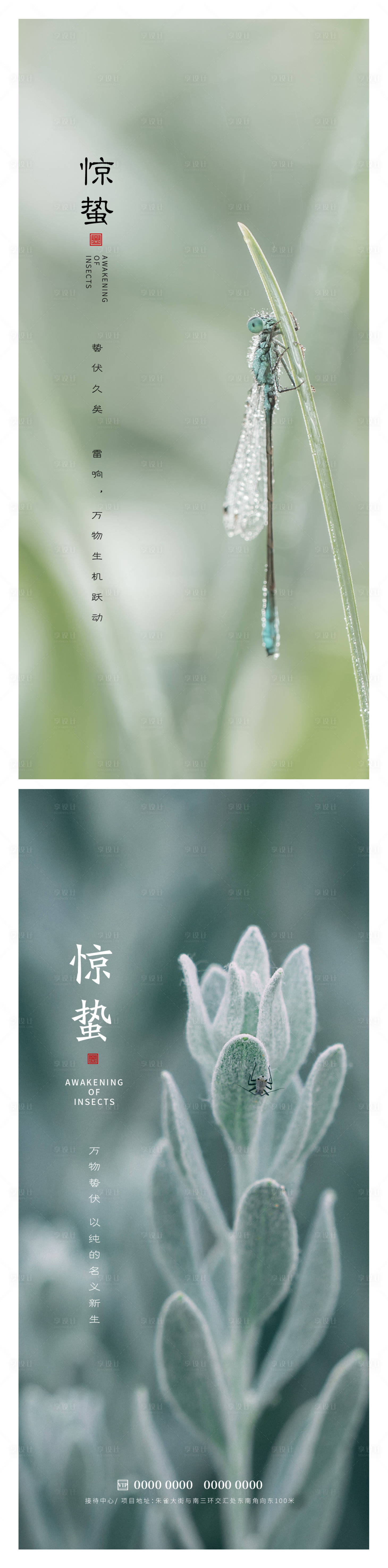 源文件下載【享設(shè)計(jì)】搜索編號：28860014910185153【驚蟄節(jié)氣系列海報(bào)】
