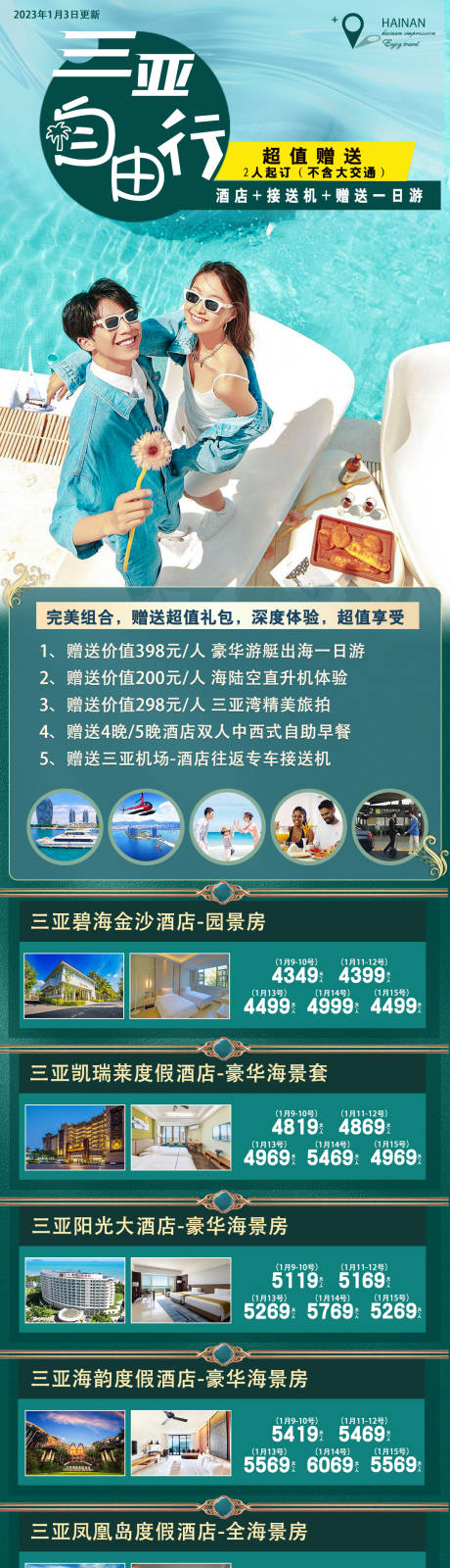 源文件下载【三亚自由行长图】编号：20230227161716656