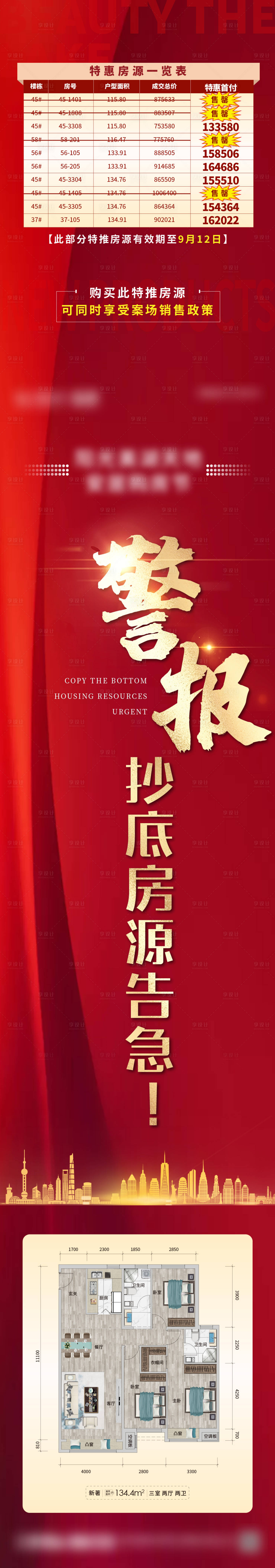源文件下載【享設計】搜索編號：13980014833682295【房源告急長圖】