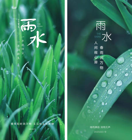 源文件下载【二十四节气雨水海报 】编号：35600014724992085
