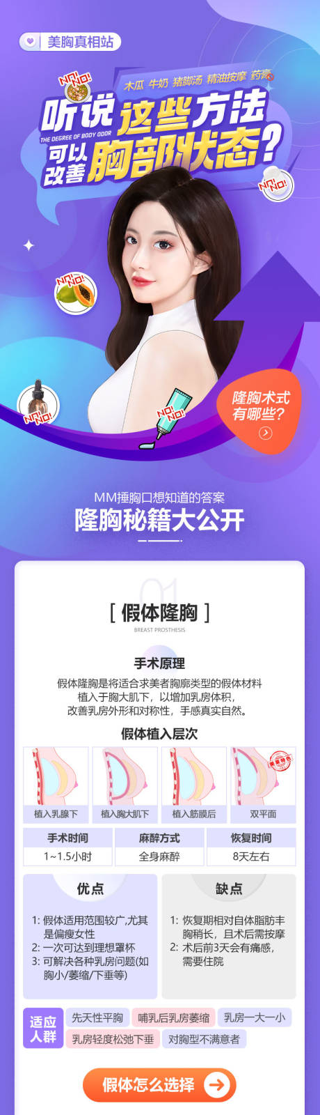 源文件下载【隆胸科普美胸方法专题长图】编号：55560014671491741