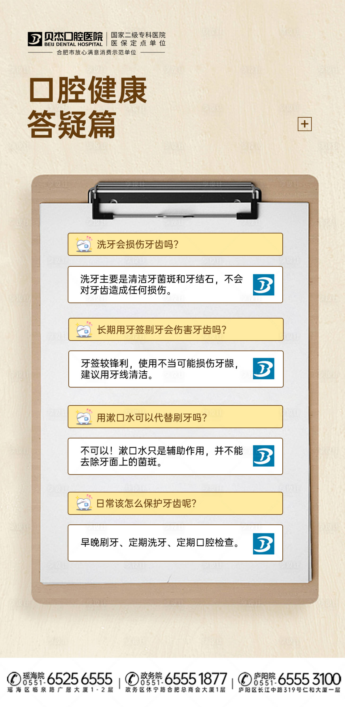 源文件下載【享設計】搜索編號：64840015039623142【口腔問答海報】