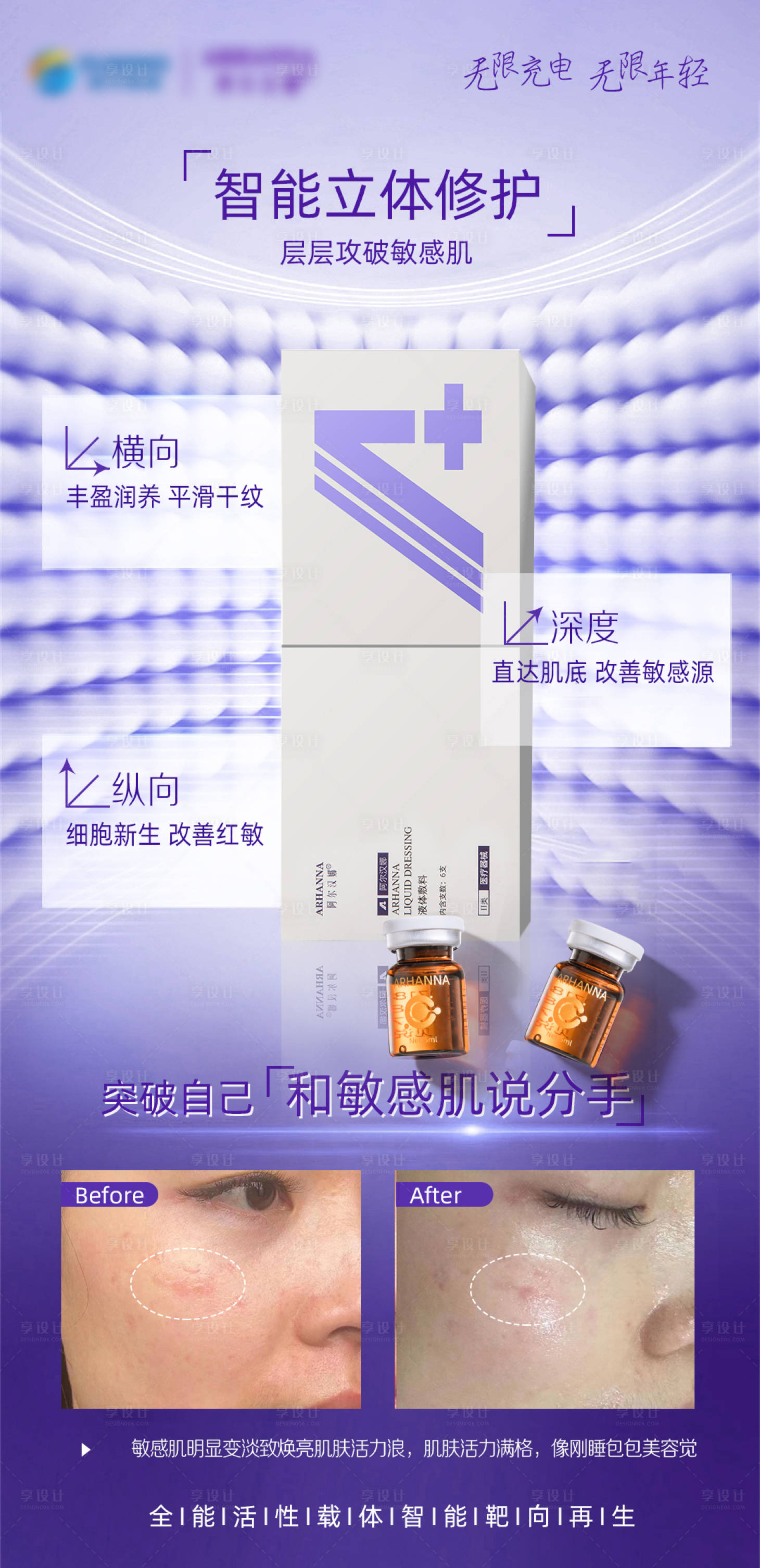 源文件下载【享设计】搜索编号：14610014914555856【敏感肌修护产品海报】